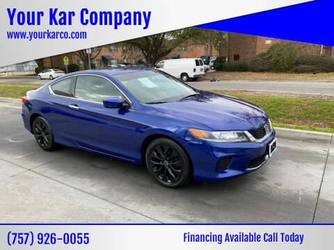 2013 Honda Accord for sale at Your Kar Company in Norfolk VA