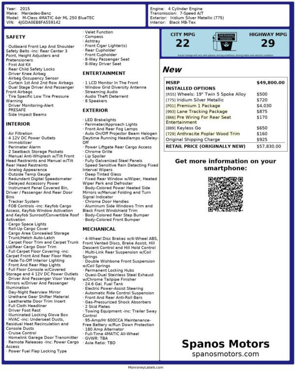 2015 Mercedes-Benz M-Class ML 250 BlueTEC