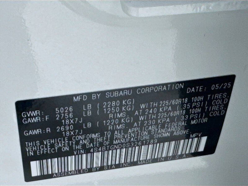 2025 Subaru Outback Limited XT