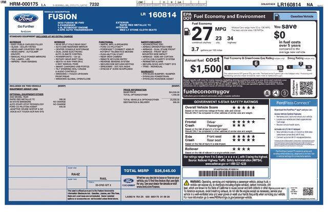 2020 Ford Fusion SE