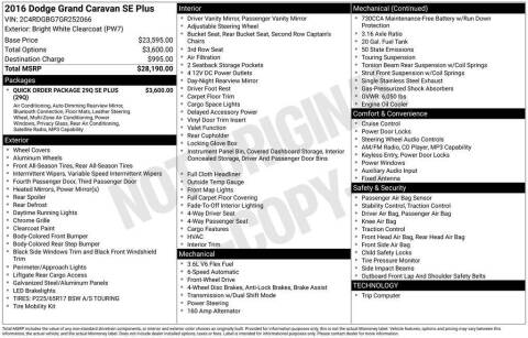 2016 Dodge Grand Caravan SE