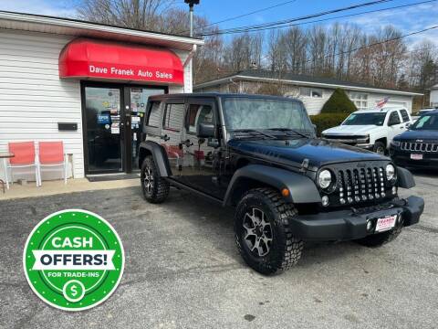 2015 Jeep Wrangler Unlimited for sale at Dave Franek Automotive in Wantage NJ