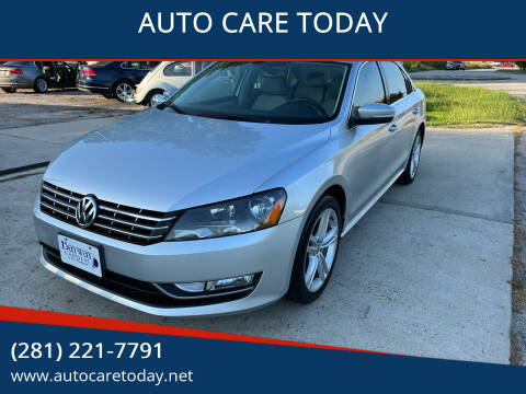 2013 Volkswagen Passat for sale at AUTO CARE TODAY in Spring TX