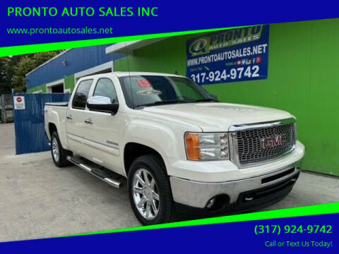 2013 GMC Sierra 1500 for sale at PRONTO AUTO SALES INC in Indianapolis IN