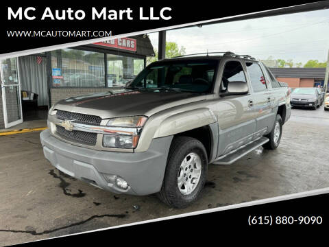 2002 Chevrolet Avalanche for sale at MC Auto Mart LLC in Hermitage TN