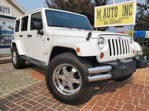 2012 Jeep Wrangler Unlimited for sale at M AUTO, INC in Millcreek UT