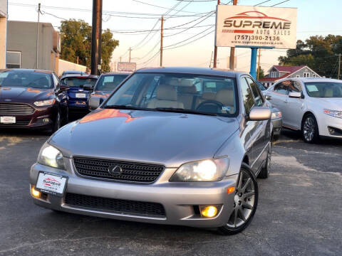 2004 Lexus IS 300 for sale at Supreme Auto Sales in Chesapeake VA