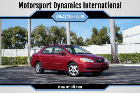 2005 Toyota Corolla for sale at Motorsport Dynamics International in Pompano Beach FL