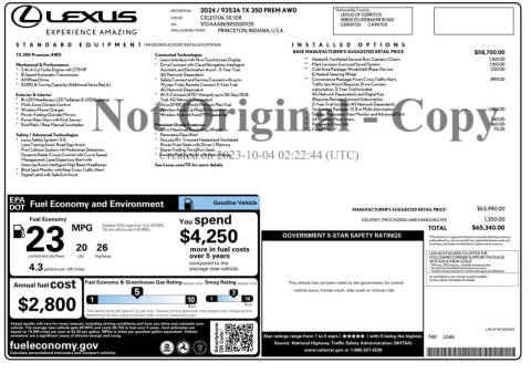2024 Lexus TX 350