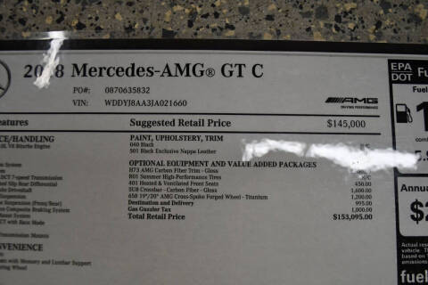 2018 Mercedes-Benz AMG GT C