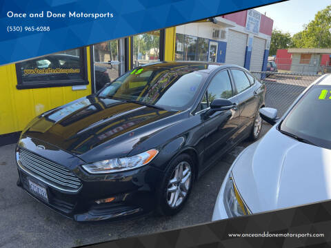 2013 Ford Fusion for sale at Once and Done Motorsports in Chico CA