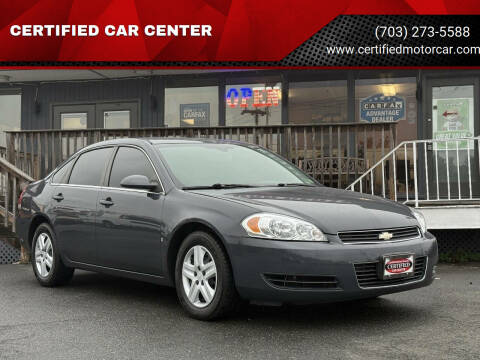 2008 Chevrolet Impala for sale at CERTIFIED CAR CENTER in Fairfax VA