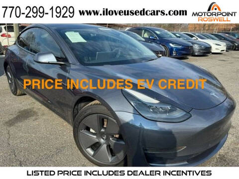 2022 Tesla Model 3 for sale at Motorpoint Roswell in Roswell GA