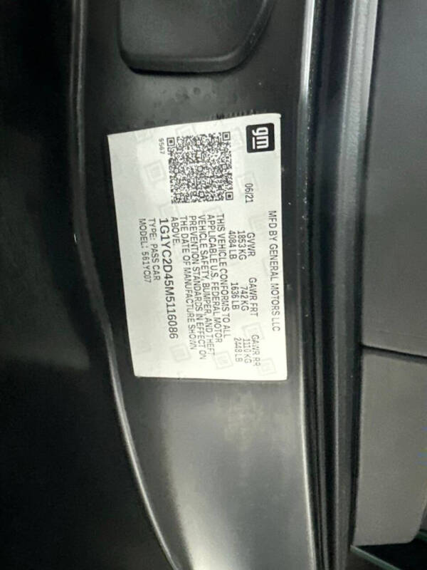 2021 Chevrolet Corvette Stingray