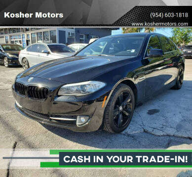 2012 BMW 5 Series for sale at Kosher Motors in Hollywood FL
