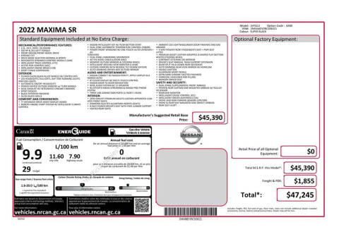 2022 Nissan Maxima 3.5 SR