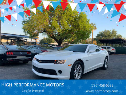 2014 Chevrolet Camaro for sale at HIGH PERFORMANCE MOTORS in Hollywood FL
