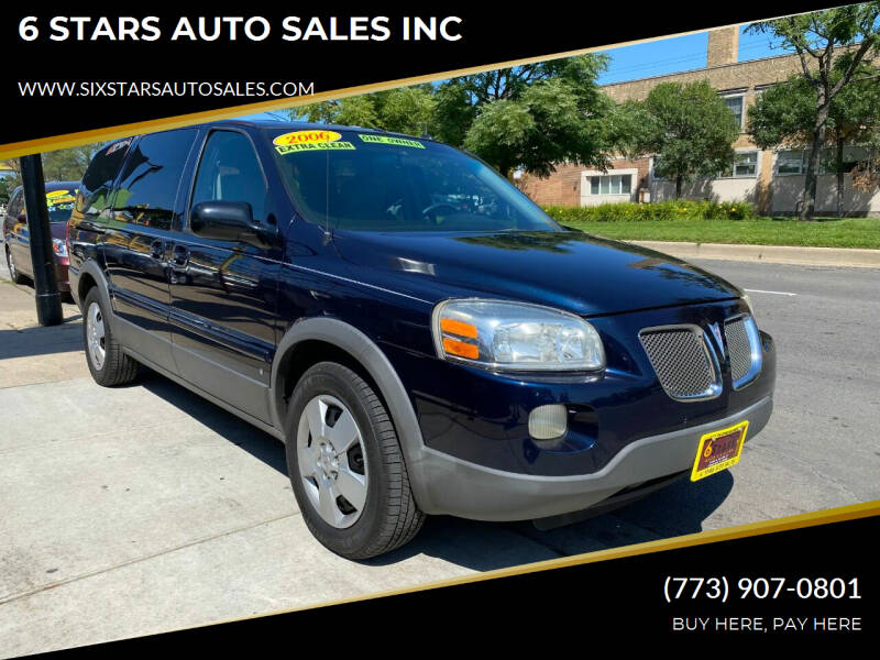 2006 Pontiac Montana SV6 for sale at 6 STARS AUTO SALES INC in Chicago IL