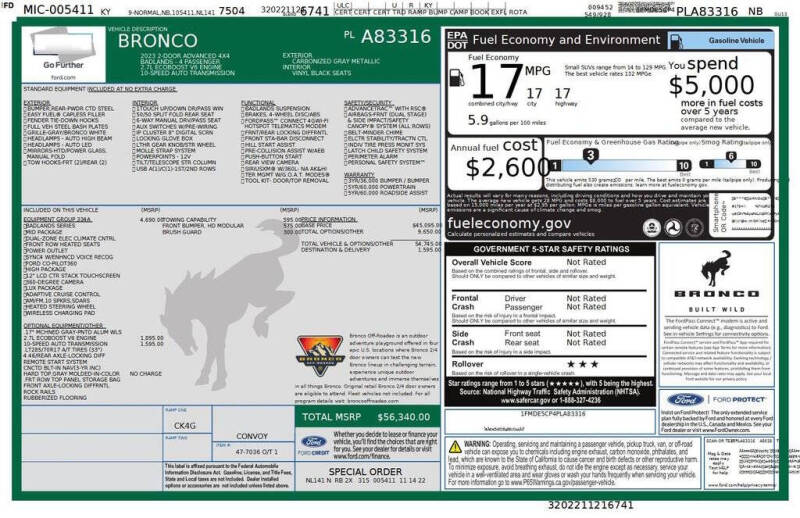 2023 Ford Bronco Badlands Advanced