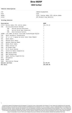 2020 BMW 3 Series 330i xDrive