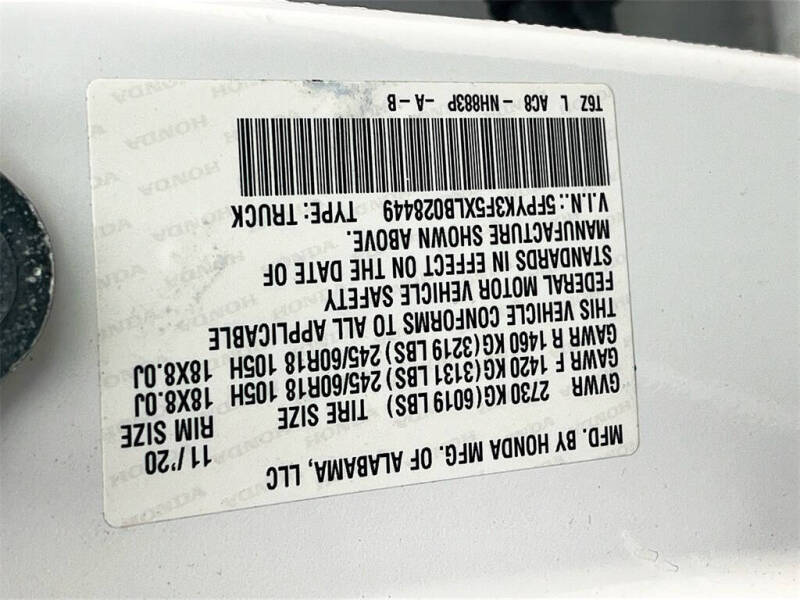 2020 Honda Ridgeline RTL