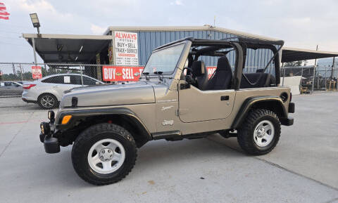 2002 Jeep Wrangler for sale at ALWAYS MOTORS in Spring TX