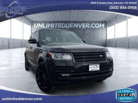 2015 Land Rover Range Rover for sale at Unlimited Auto Sales in Denver CO