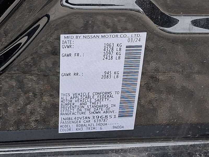 2024 Nissan Altima 2.5 SV