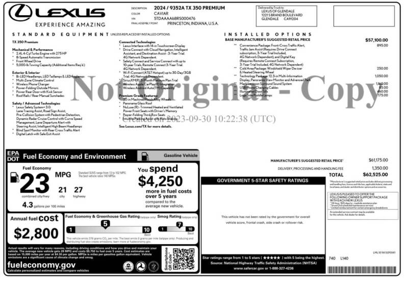 2024 Lexus TX 350