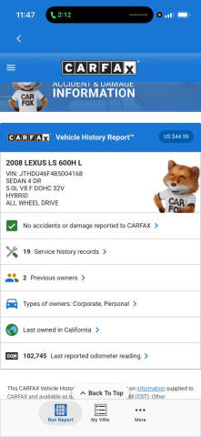 2008 Lexus LS 600h L