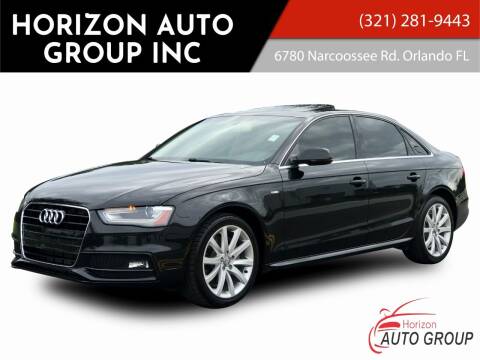 2014 Audi A4 for sale at HORIZON AUTO GROUP INC in Orlando FL