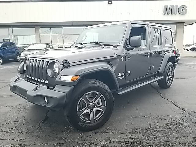 Used 2019 Jeep Wrangler Unlimited Sport S with VIN 1C4HJXDG8KW506983 for sale in Bellefontaine, OH