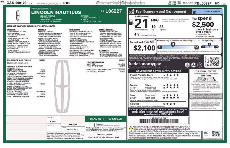 2023 Lincoln Nautilus Reserve