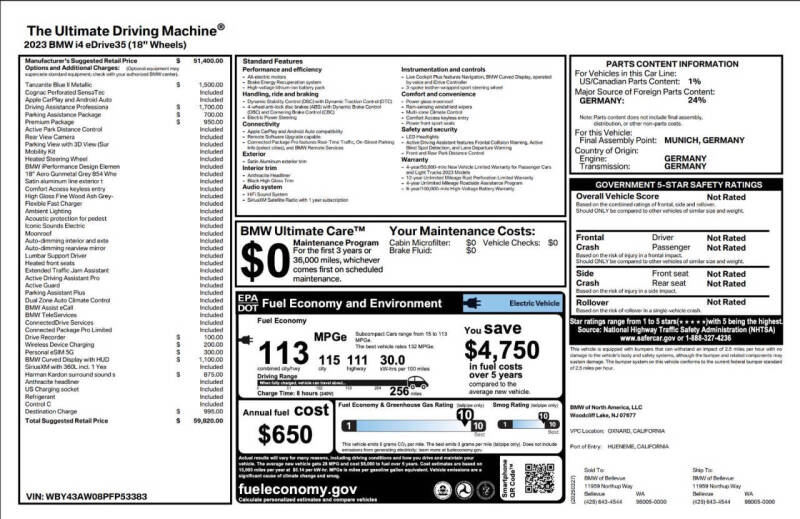 2023 BMW i4 eDrive35 Gran Coupe