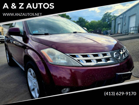 2005 Nissan Murano for sale at A & Z AUTOS in Westfield MA