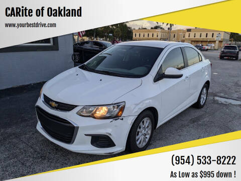 2020 Chevrolet Sonic for sale at CARite of Oakland in Oakland Park FL