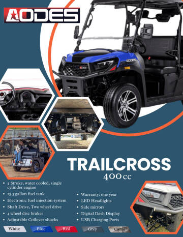 2024 Aodes Trailcross 400 Gas Golf Cart