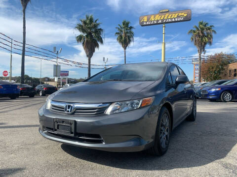 2012 Honda Civic for sale at A MOTORS SALES AND FINANCE in San Antonio TX