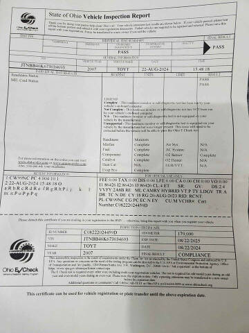 2007 Toyota Camry Hybrid
