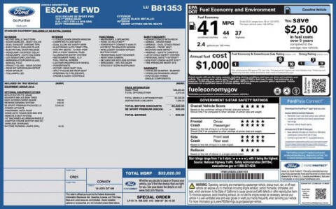 2020 Ford Escape Hybrid SE Sport