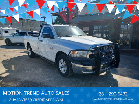 2013 RAM 1500 for sale at MOTION TREND AUTO SALES in Tomball TX