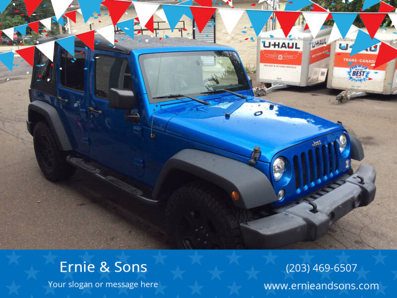 2016 Jeep Wrangler Unlimited for sale at Ernie & Sons in East Haven CT