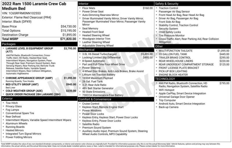2022 RAM 1500 Laramie