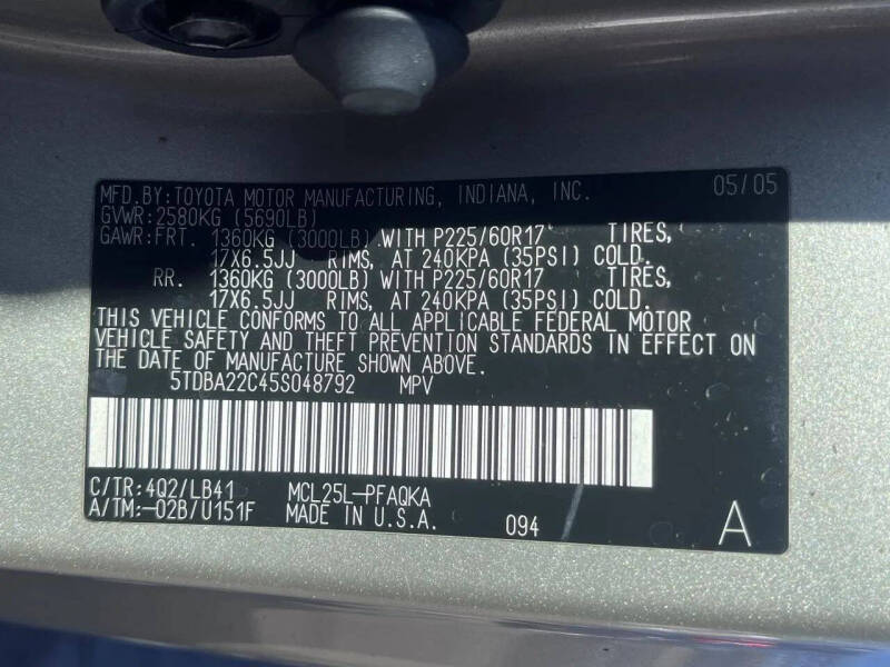 2005 Toyota Sienna XLE Limited 7 Passenger