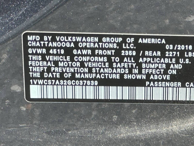 2016 Volkswagen Passat