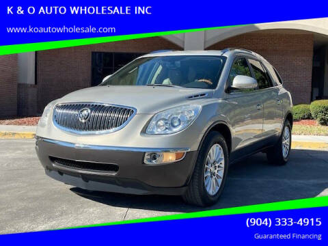 2012 Buick Enclave for sale at K & O AUTO WHOLESALE INC in Jacksonville FL