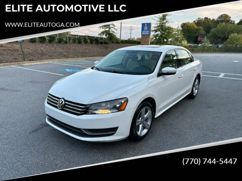 2013 Volkswagen Passat for sale at ELITE AUTOMOTIVE LLC in Alpharetta GA