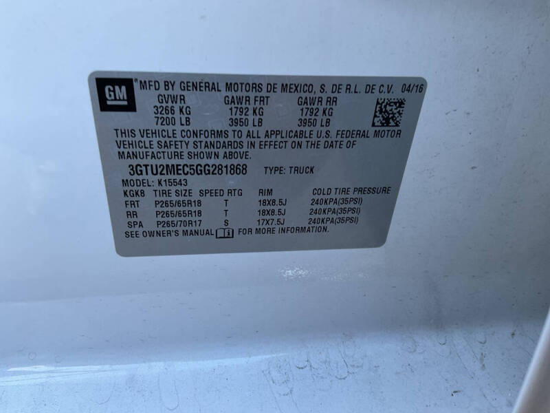 2016 GMC Sierra 1500 SLE