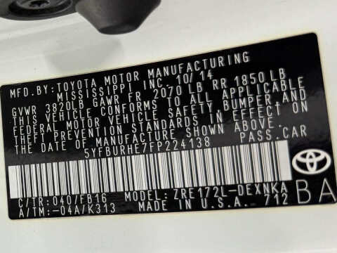 2015 Toyota Corolla L