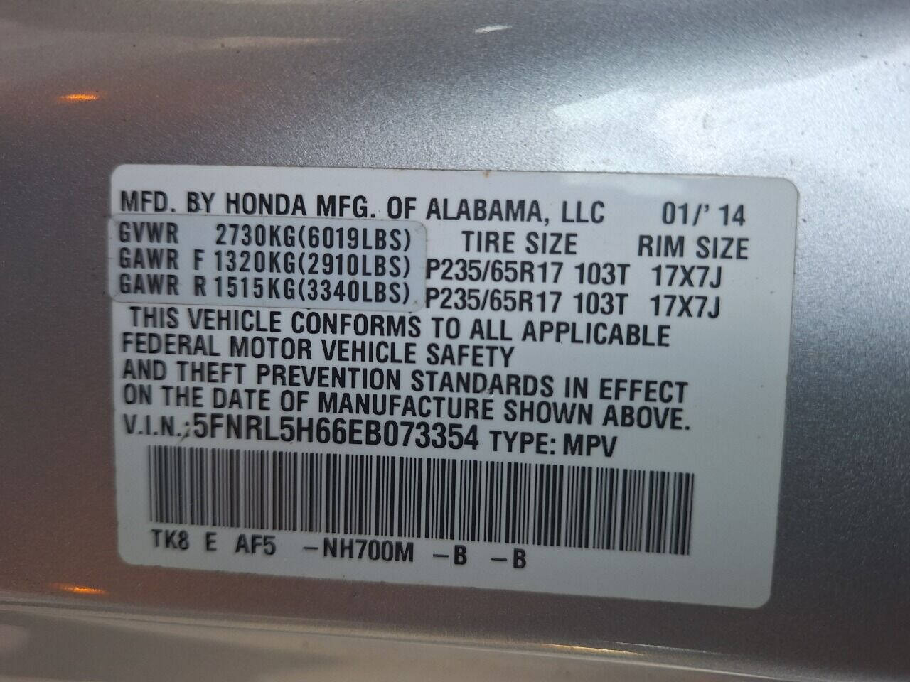 Silver 2014 Honda Odyssey EX-L w/DVD EX-L 4dr Mini-Van w/DVD 28
